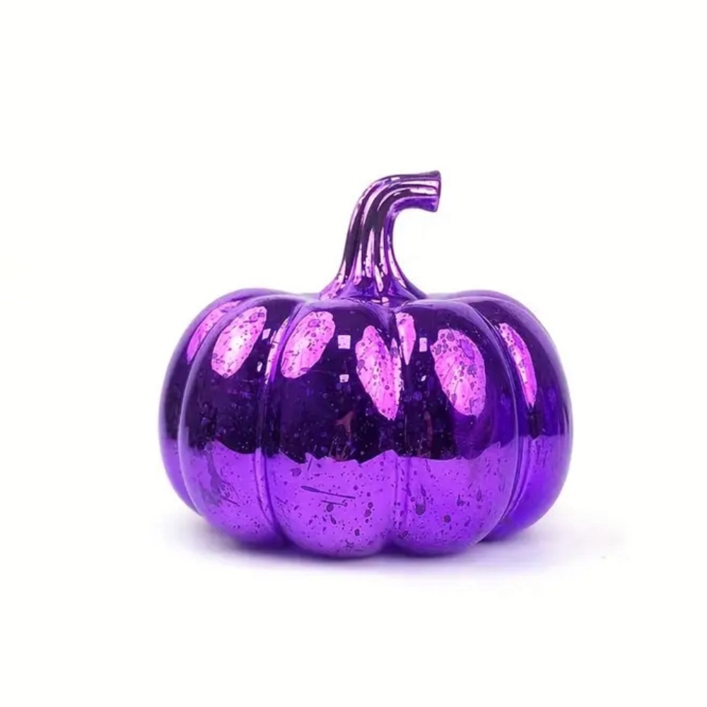 Pumpkin purple gourd glittery lights up, pumpkin only - Picture 2 of 7